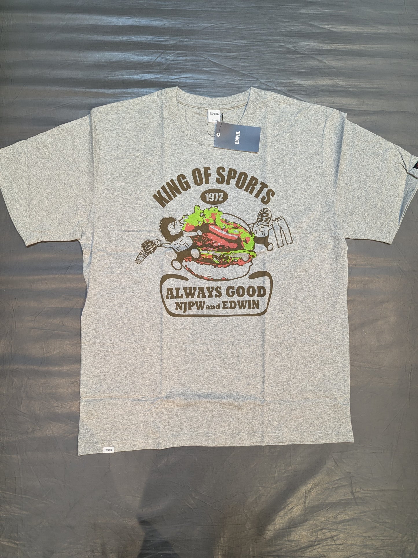 NJPW×EDWIN 'Hamburger' Collaboration T-Shirt