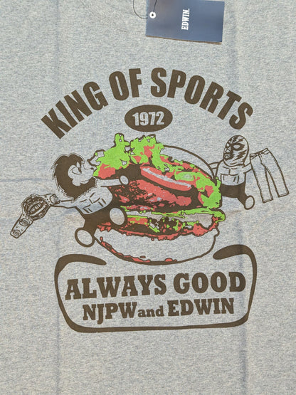 NJPW×EDWIN 'Hamburger' Collaboration T-Shirt