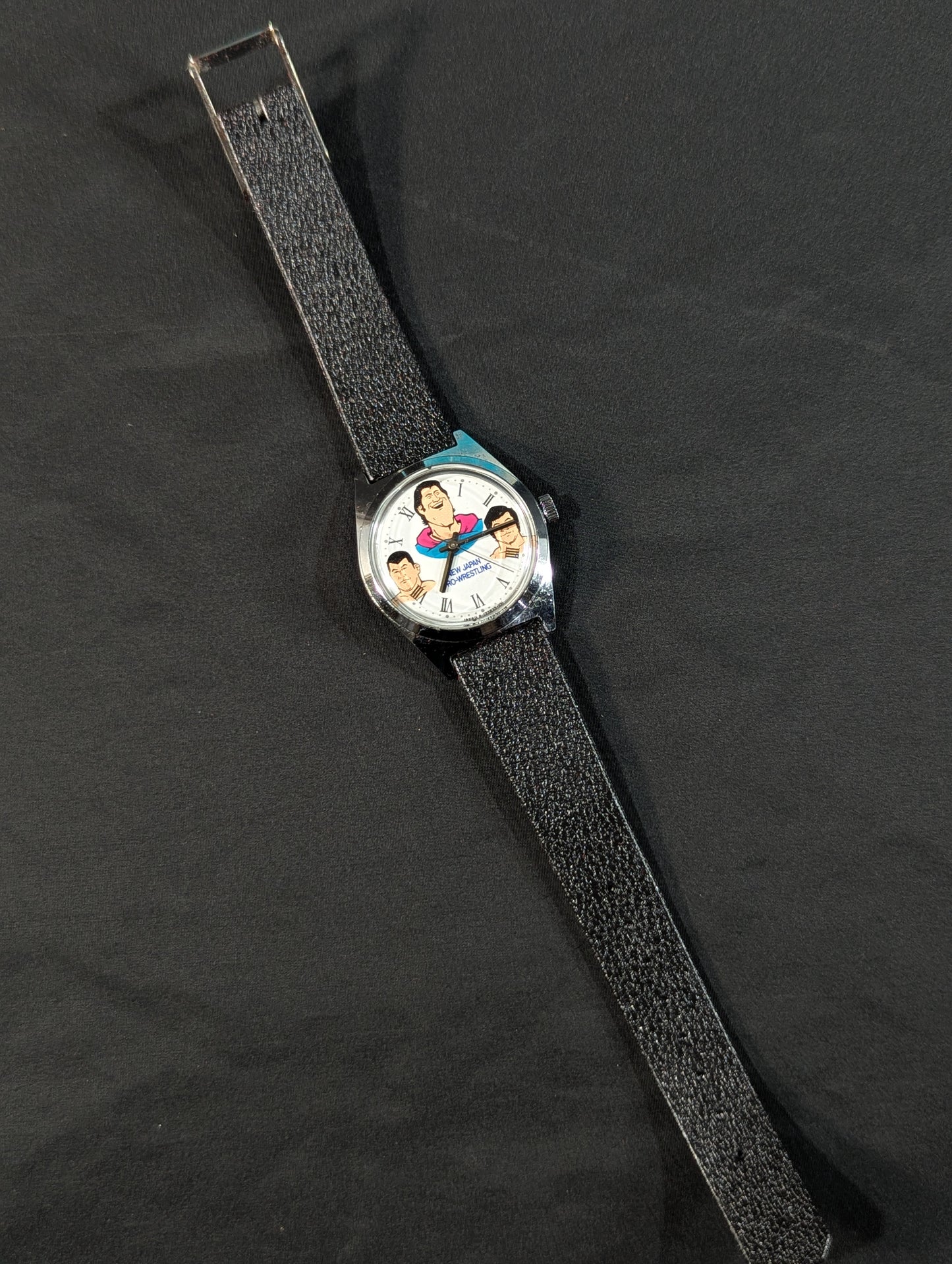 ★1980s Original ★ Antonio Inoki & Seiji Sakaguchi & Tatsumi Fujinami Illustrated wristwatch