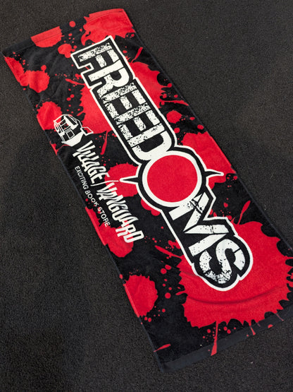 ★ Villevan Collaboration ★ FREEDOMS Face Towel (Black×Red)