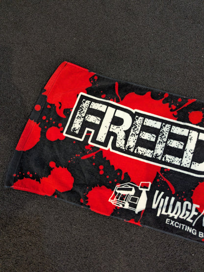 ★ Villevan Collaboration ★ FREEDOMS Face Towel (Black×Red)