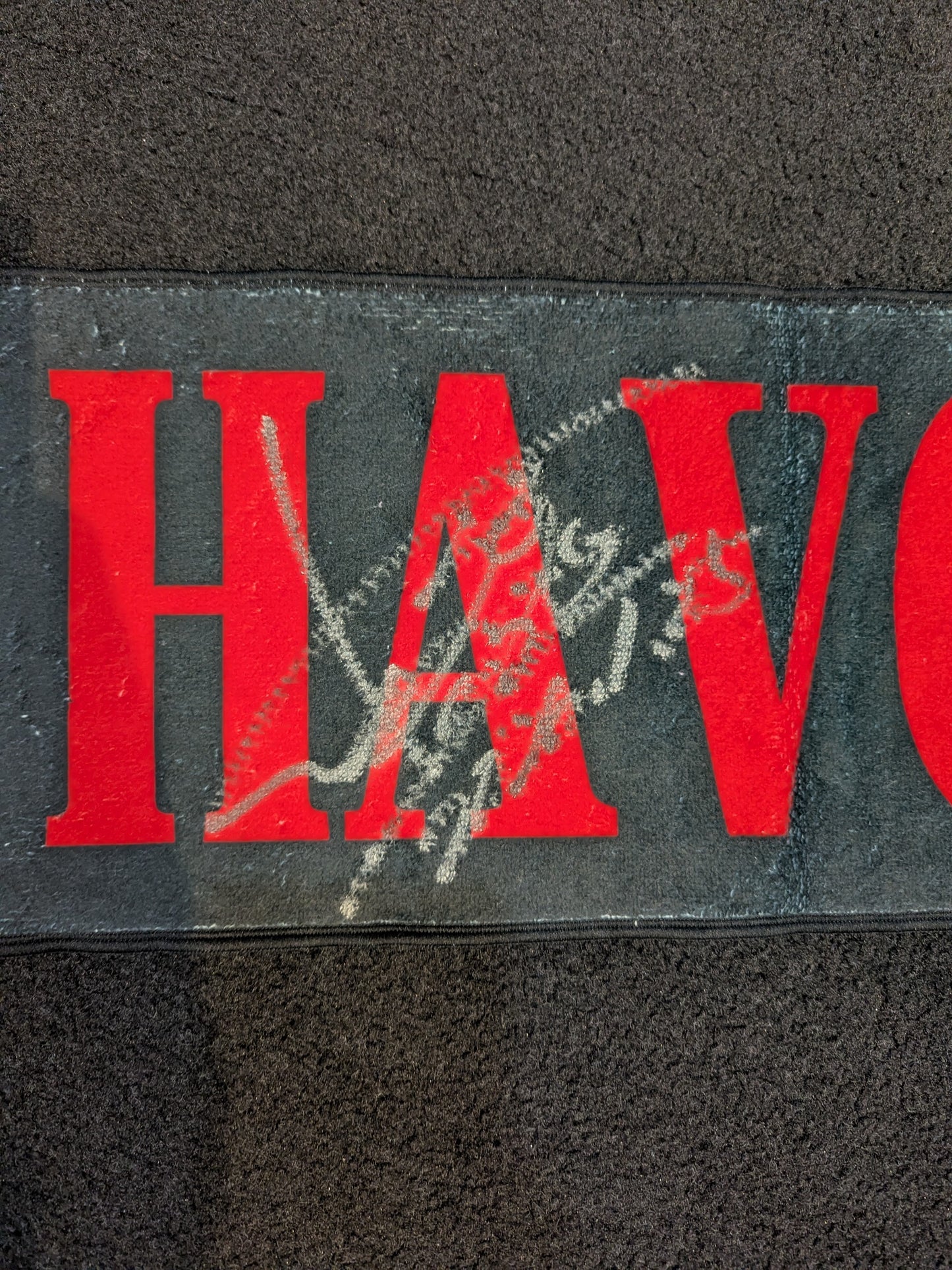 [2 fighters hand signed autograph ] HAVOC: "We are HAVOC!" Muffler towel