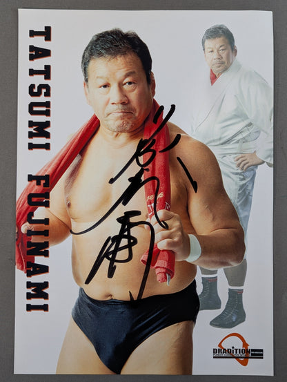 Tatsumi Fujinami  hand signed autograph Pro-Photo (A-3)