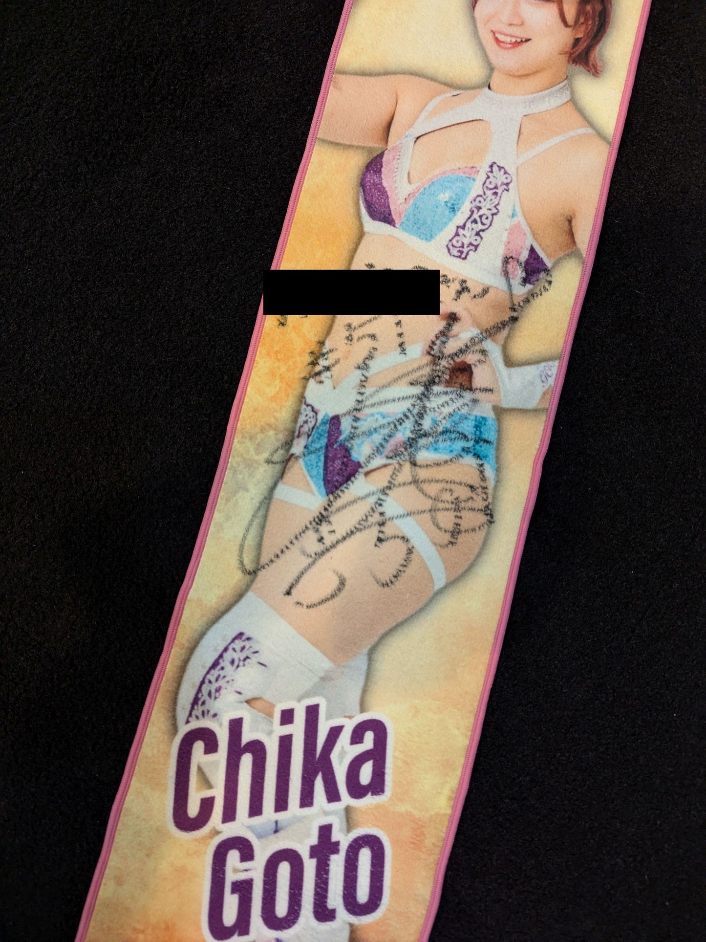 【hand signed autograph】 Chika Goto  Printed towels