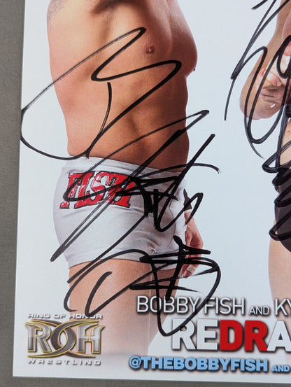 ★ROH＆IWGP★ reDRagon ボビー・フィッシュ＆カイル・オライリー 直筆Wサイン入り ポートレート
