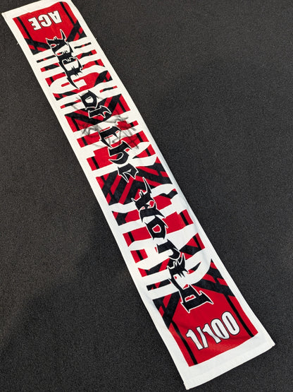 【hand signed autograph】 Hiroshi Tanahashi "ALL OF THE WORLD" Scarf Towel