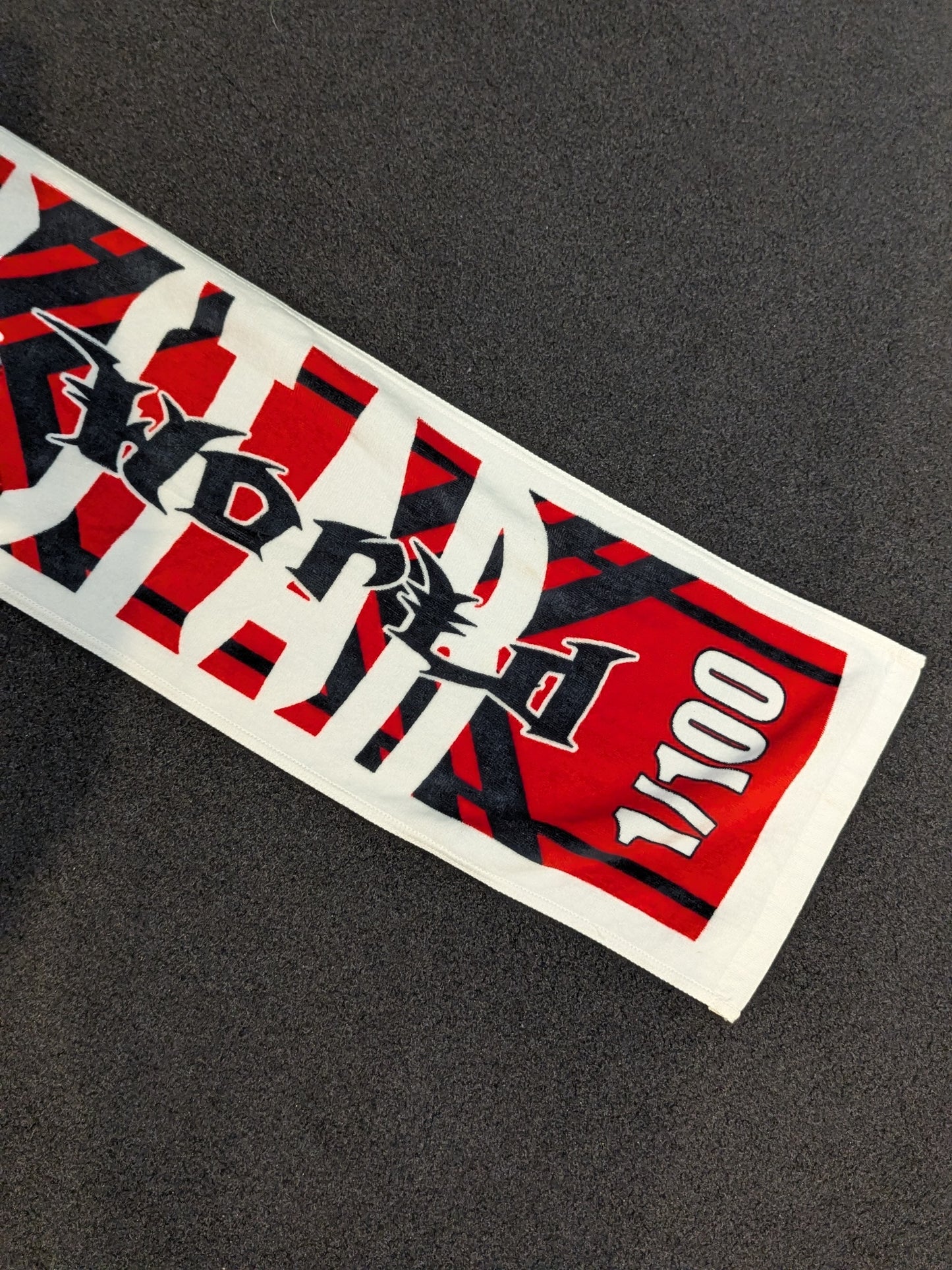 【hand signed autograph】 Hiroshi Tanahashi "ALL OF THE WORLD" Scarf Towel