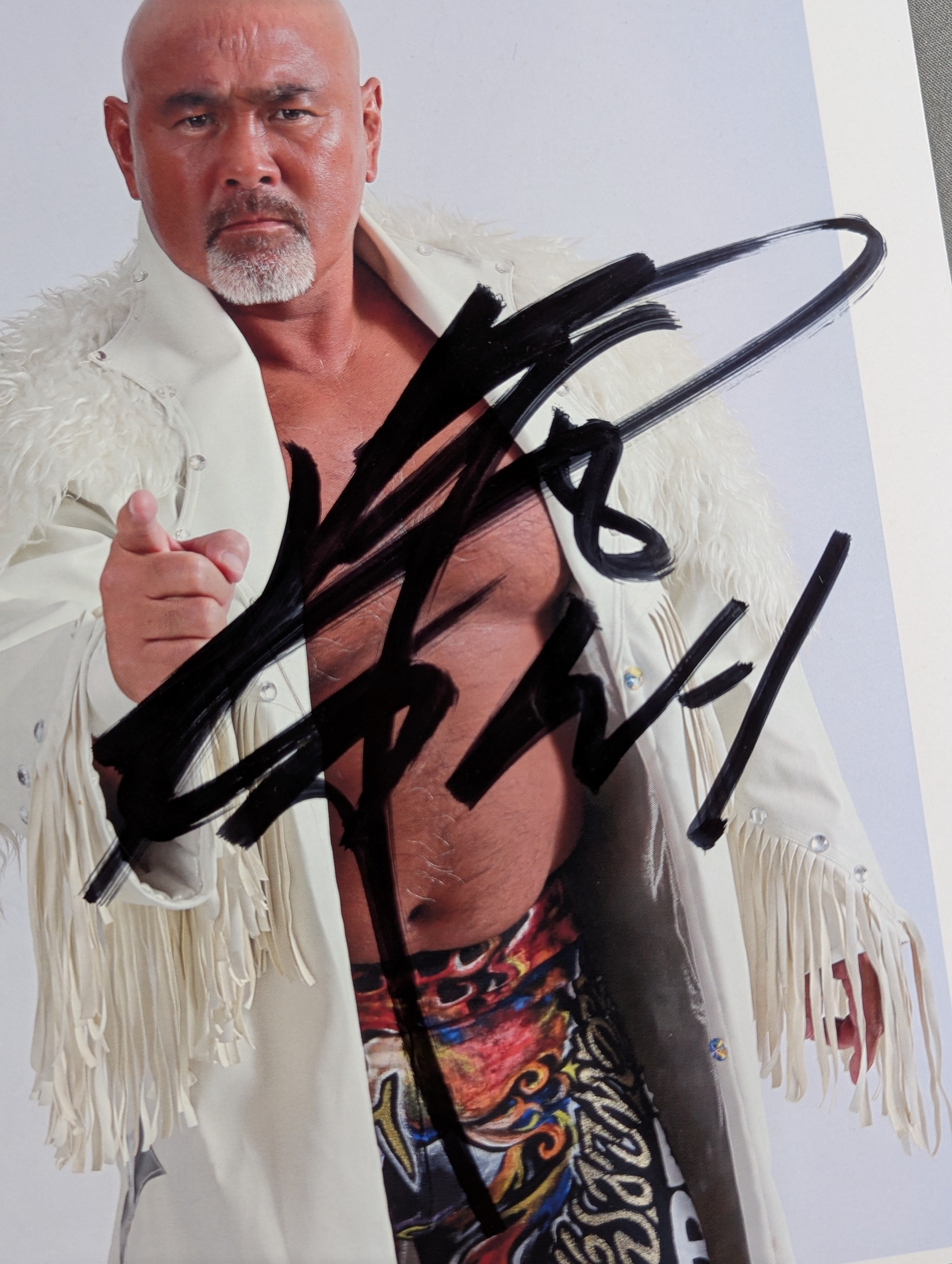 ☆WRESTLE-1☆ 武藤敬司 直筆サイン入りオフィシャルポートレート(No