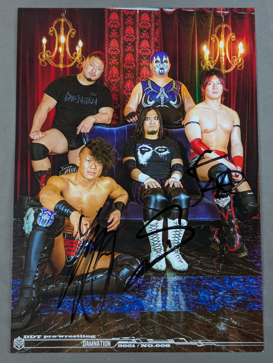 [3 fighters hand signed autograph ] Damnation hand signed autograph  Pro-Photo 