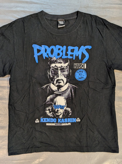 Kendo Kashin 'PROBLEMS: Navel Bend Reverse Cross Black' T-shirt (1)