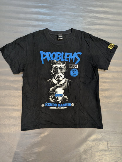 Kendo Kashin 'PROBLEMS: Navel Bend Reverse Cross Black' T-shirt (1)