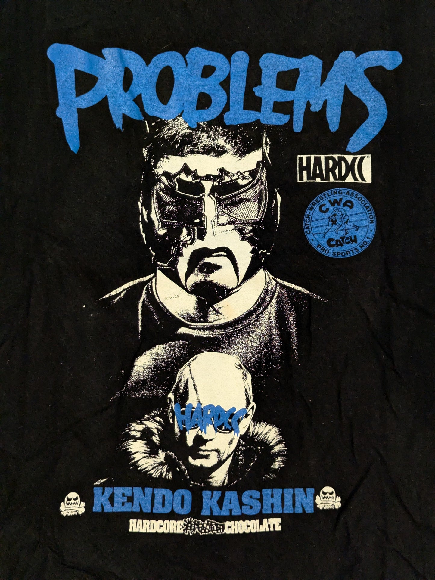 Kendo Kashin 'PROBLEMS: Navel Bend Reverse Cross Black' T-shirt (1)