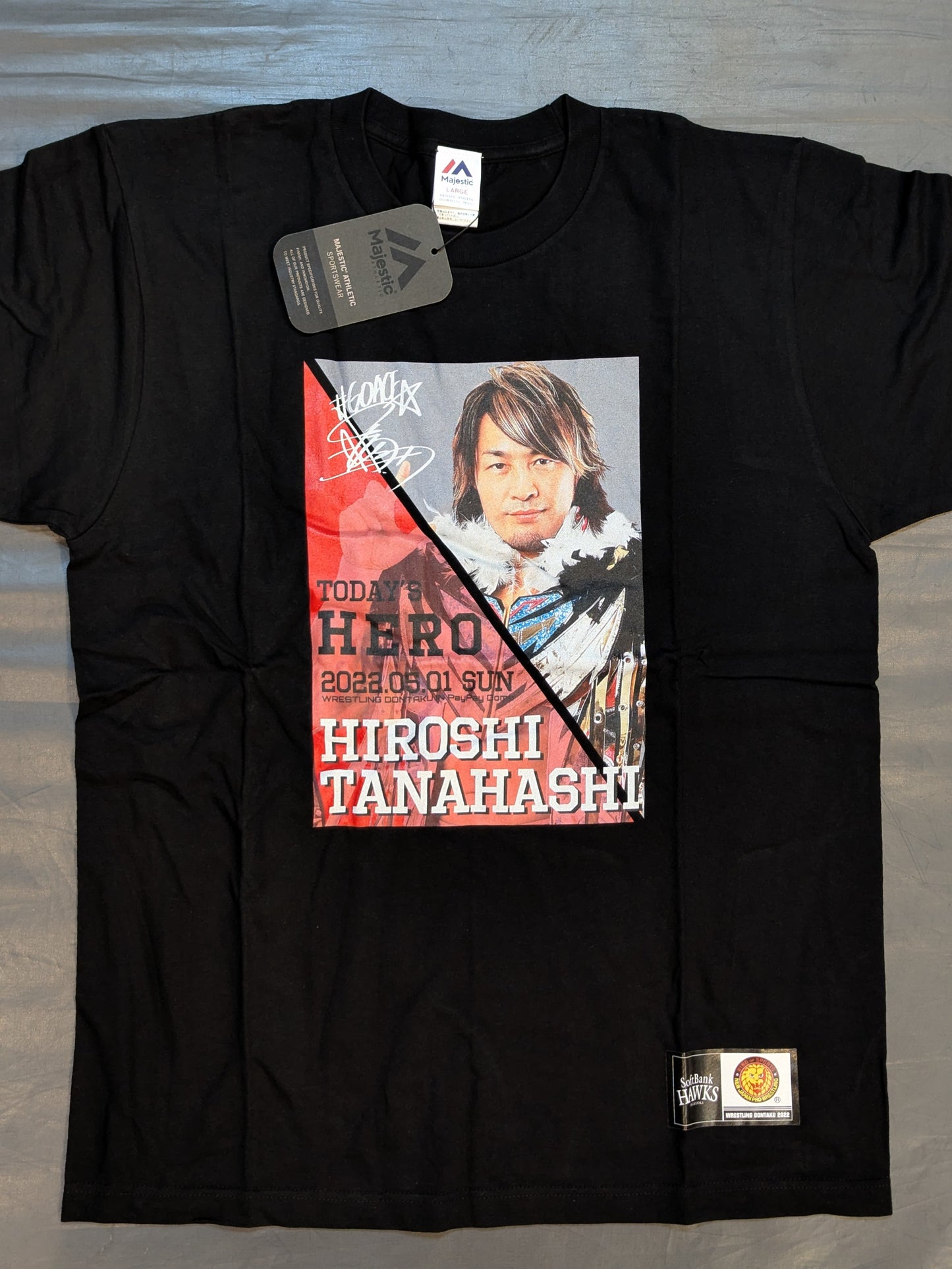 Hiroshi Tanahashi × HAWKS "TODAY'S HERO" Picture T-Shirt