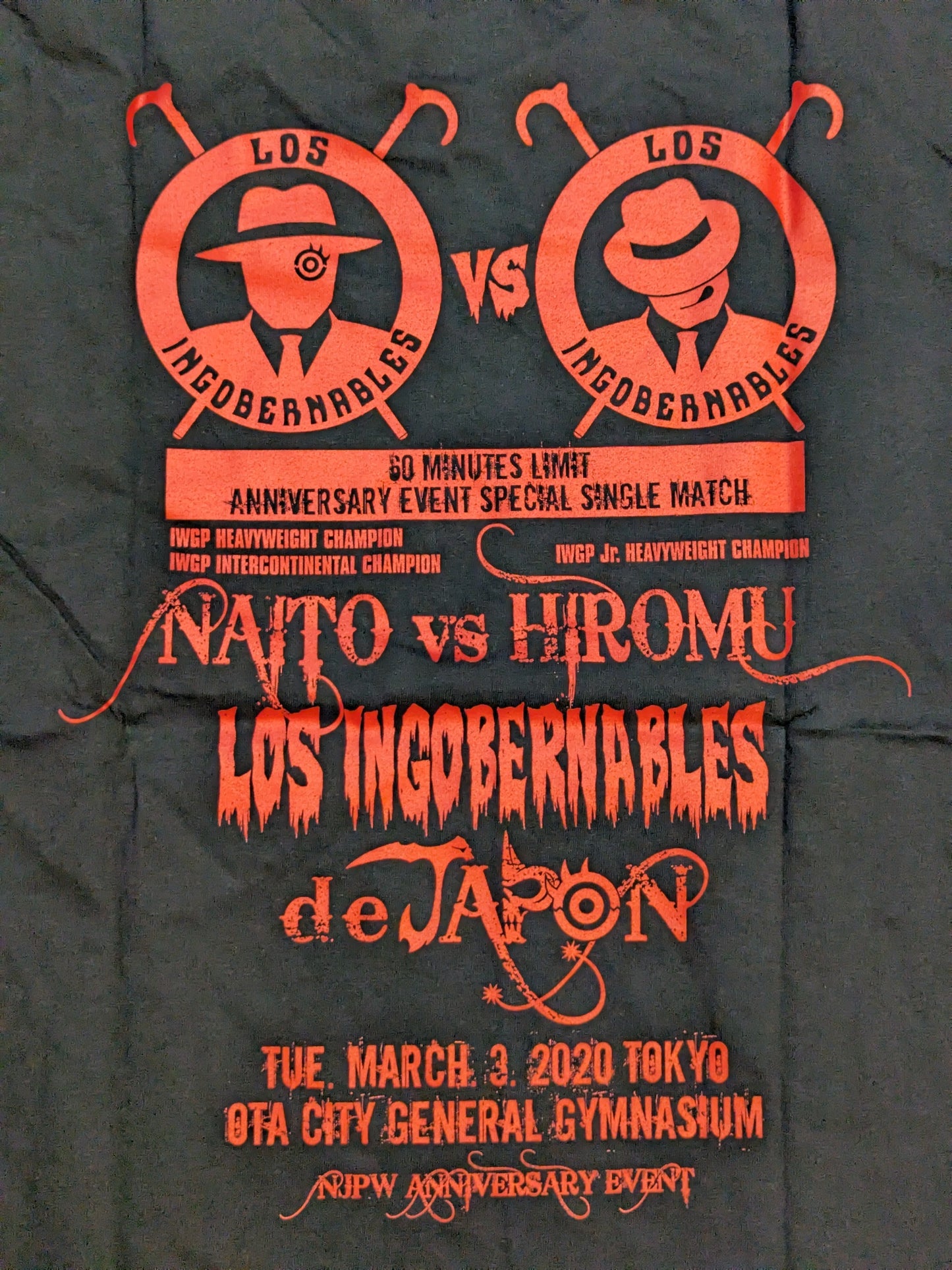 旗揚げ記念日 内藤哲也vs高橋ヒロム ピクチャーTシャツ