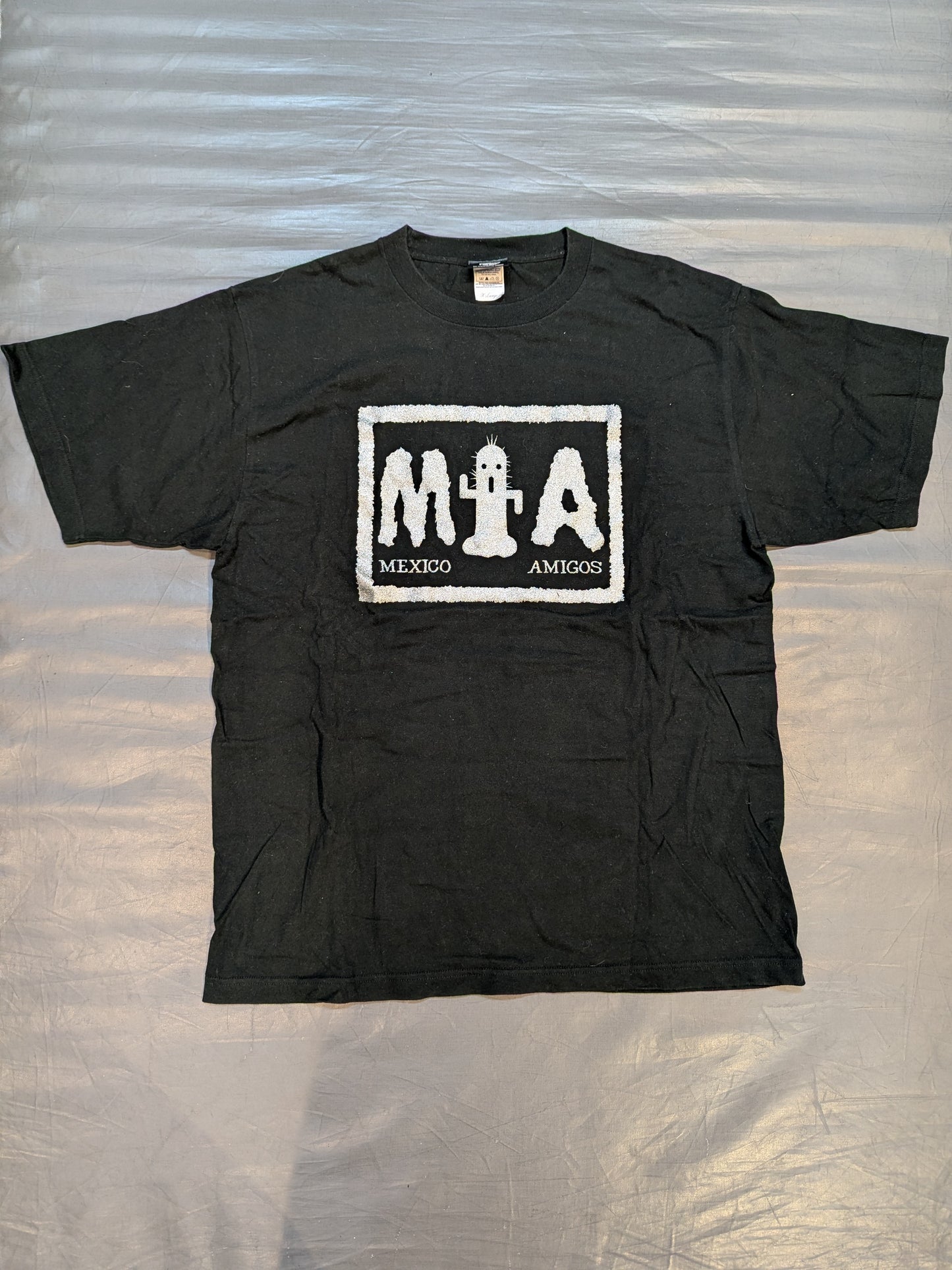 メキシコ・アミーゴス Tシャツ(ブラック×シルバー)