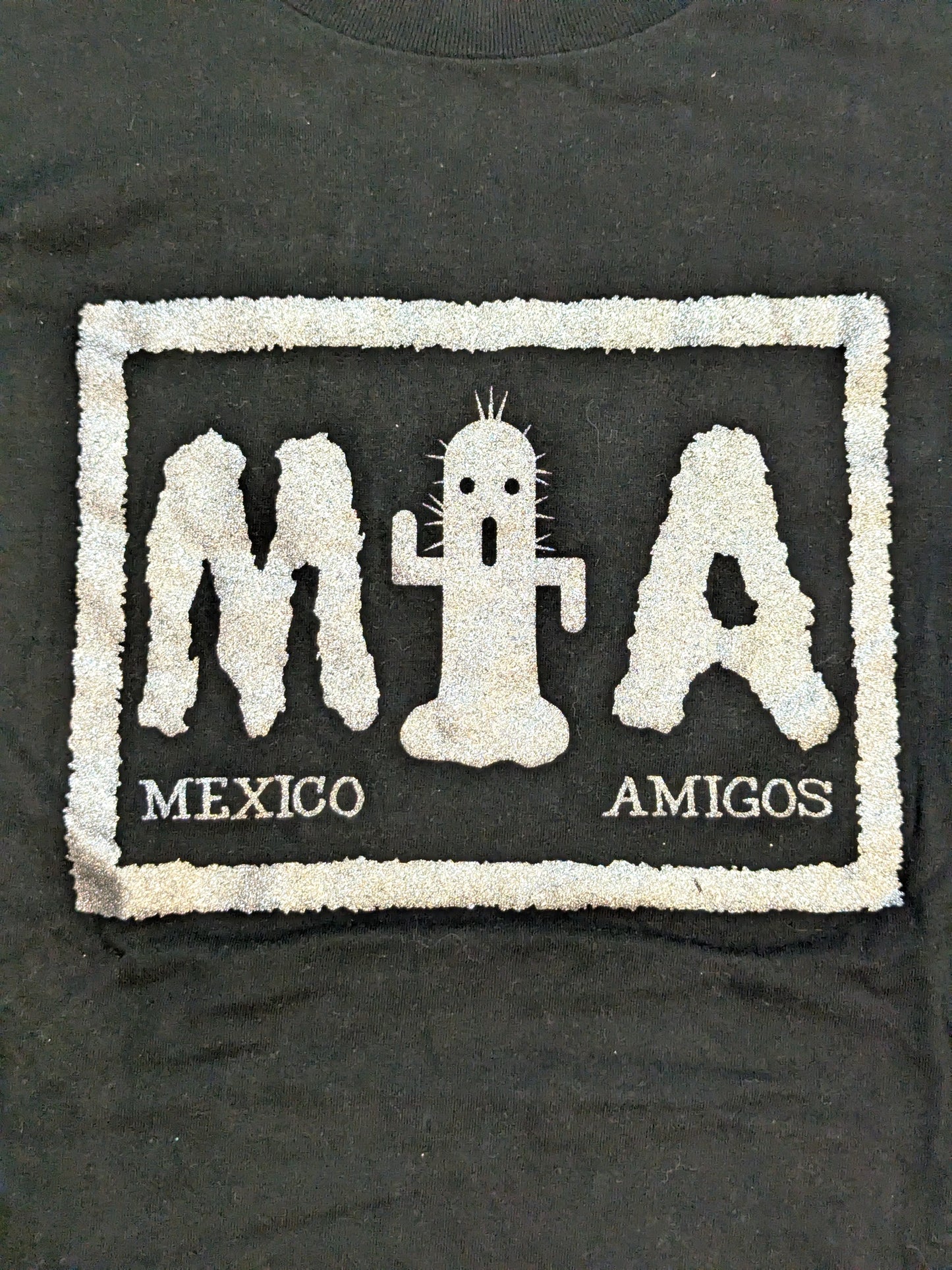 メキシコ・アミーゴス Tシャツ(ブラック×シルバー)