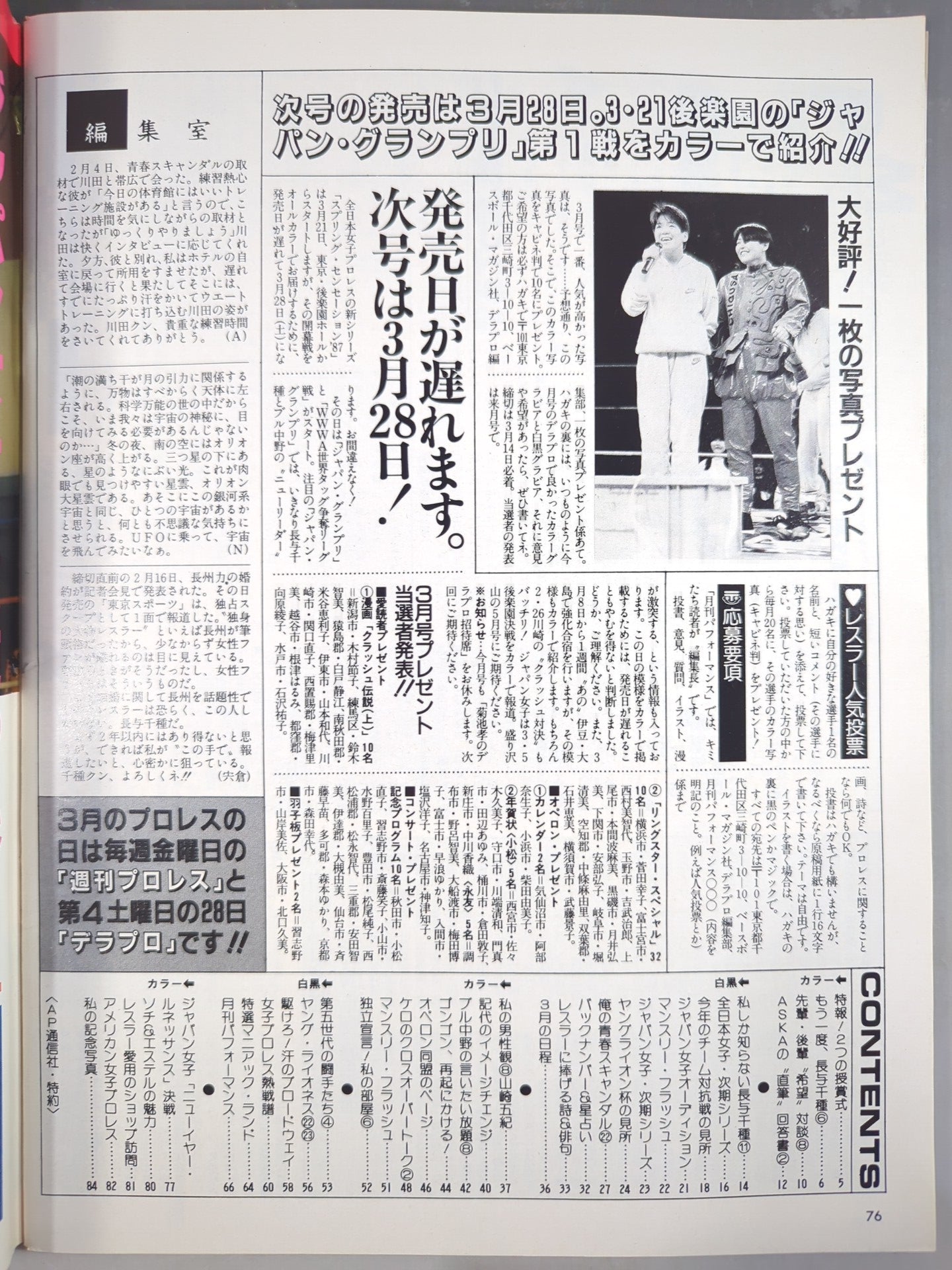 デラックスプロレス 1987年4月号