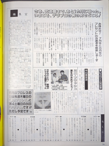 デラックスプロレス 1985年9月号