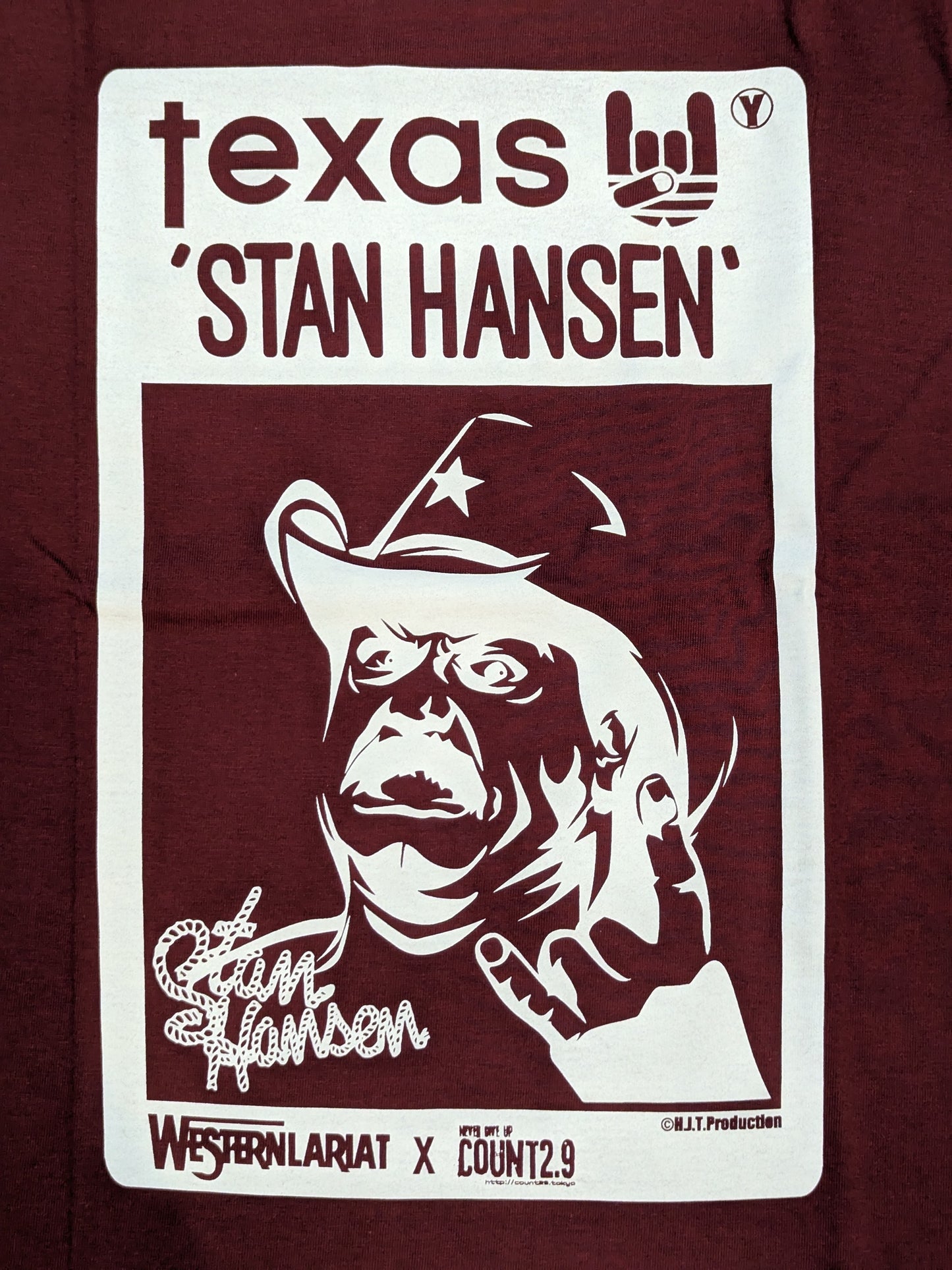 Stan Hansen× Count 2.9 T-Shirt (1) (Burgundy)
