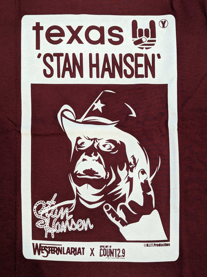 Stan Hansen× Count 2.9 T-Shirt (1) (Burgundy)