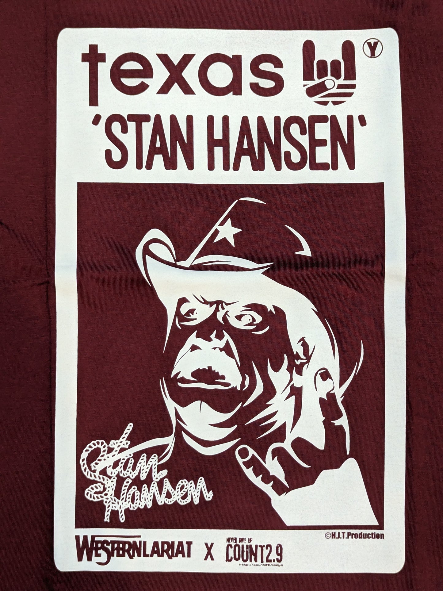 Stan Hansen× Count 2.9 T-Shirt (2) (Burgundy)