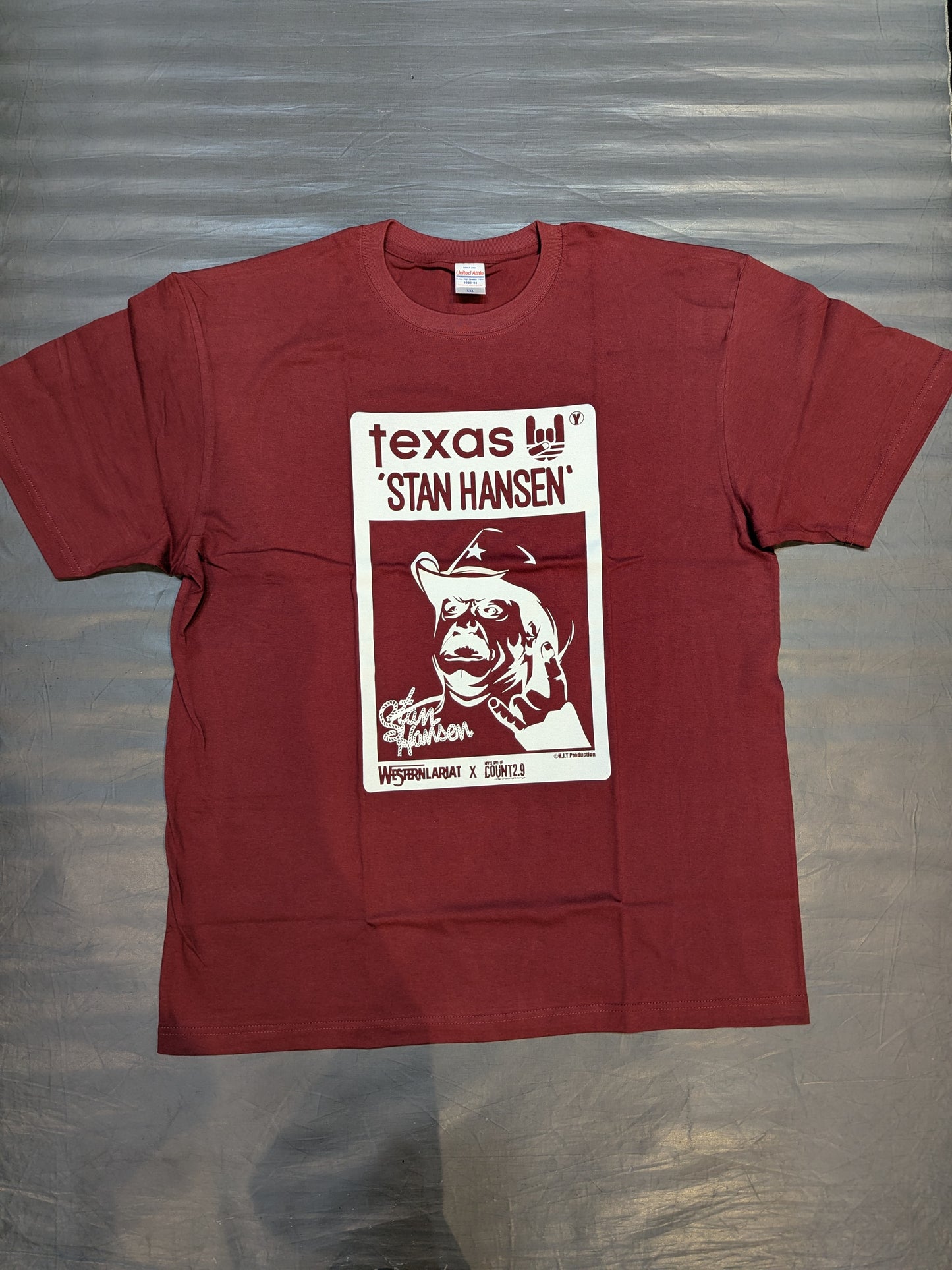 Stan Hansen× Count 2.9 T-Shirt (3) (Burgundy)