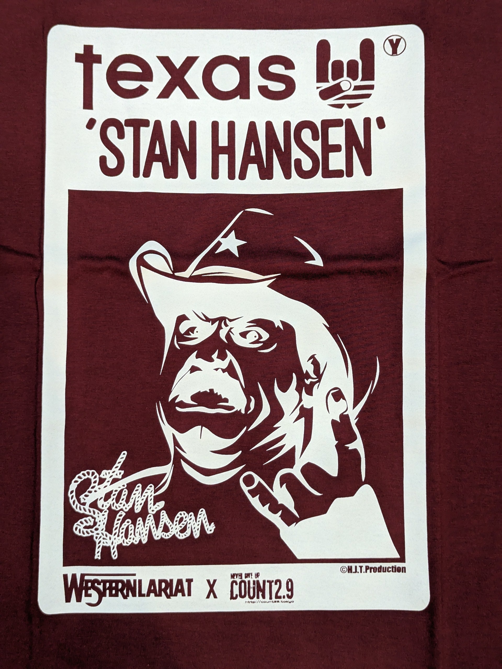 Stan Hansen× Count 2.9 T-Shirt (3) (Burgundy) – 闘道館