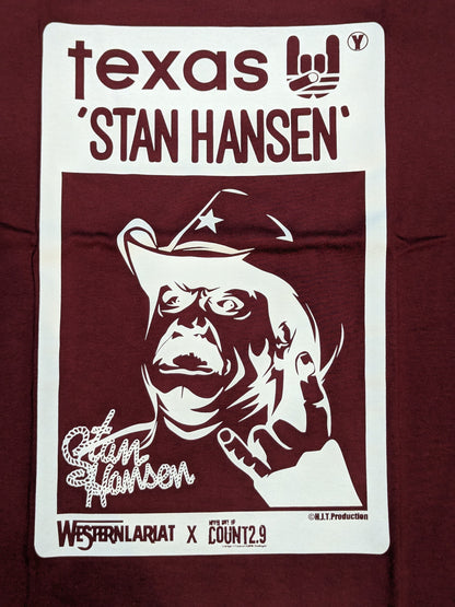 Stan Hansen× Count 2.9 T-Shirt (3) (Burgundy)