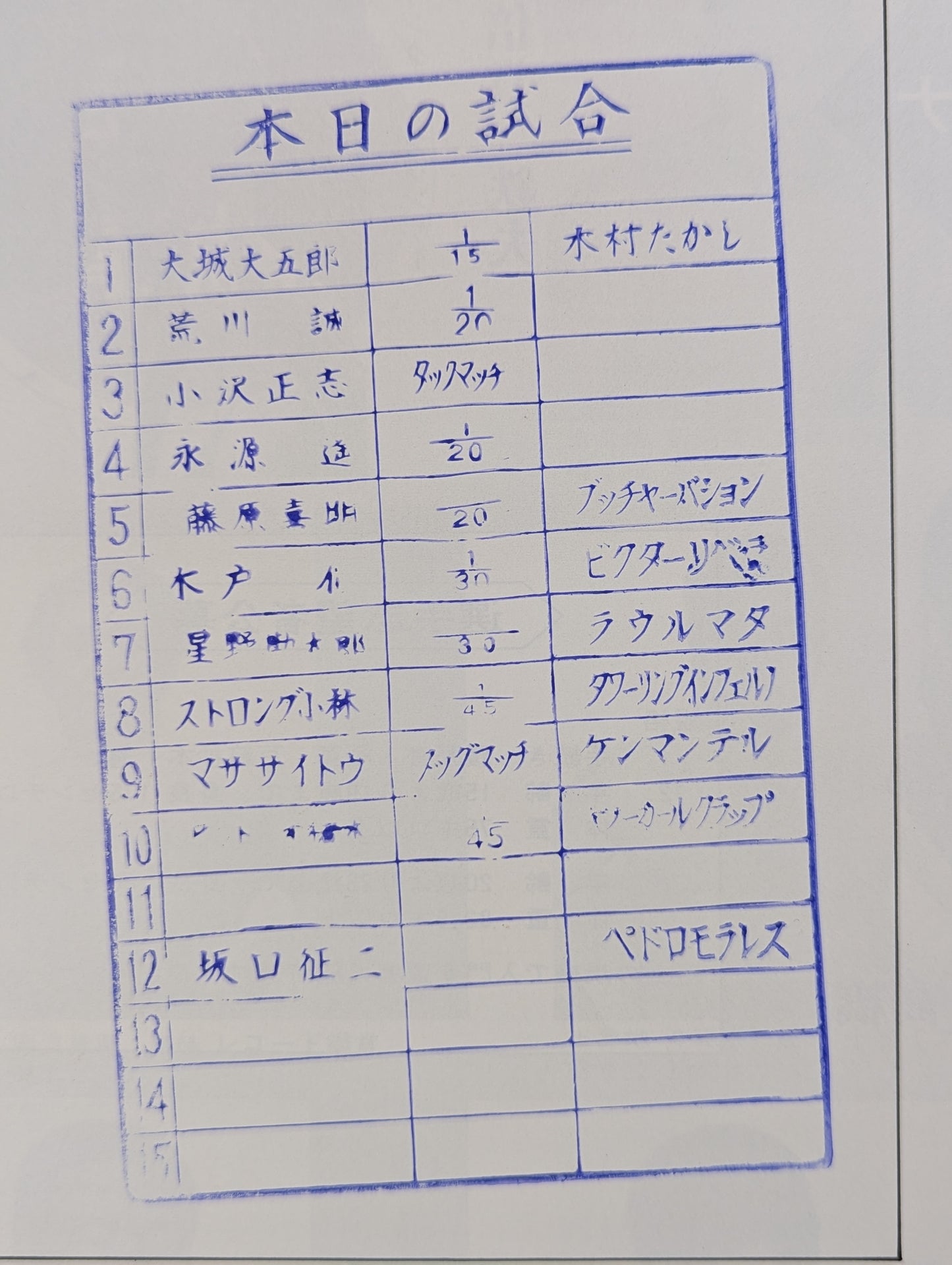 ★決勝戦★ 76第3回ワールド大リーグ戦