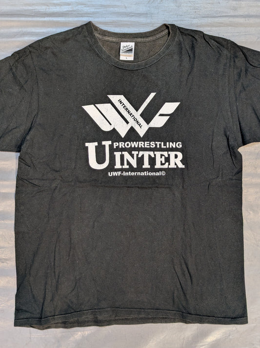 UWF INTERNATIONAL Logo T-Shirt (1) (Black)