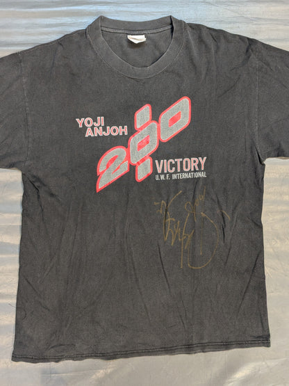 【hand signed autograph】 Yoji Anjo " 200% VICTORY" T-shirt