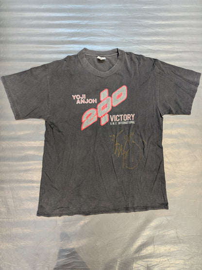 【hand signed autograph】 Yoji Anjo " 200% VICTORY" T-shirt