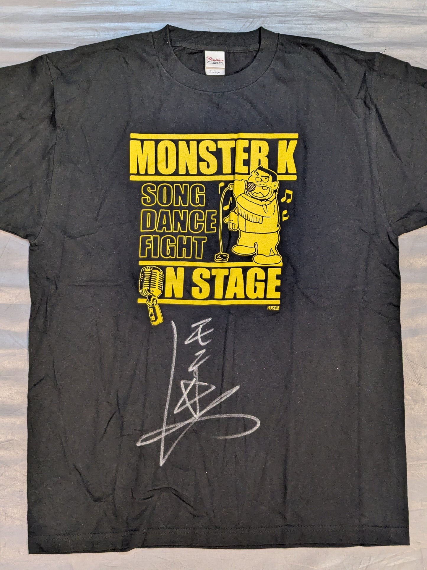 【hand signed autograph】 Monster K (Toshiaki Kawada) "SONG DANCE FIGHT" T-shirt