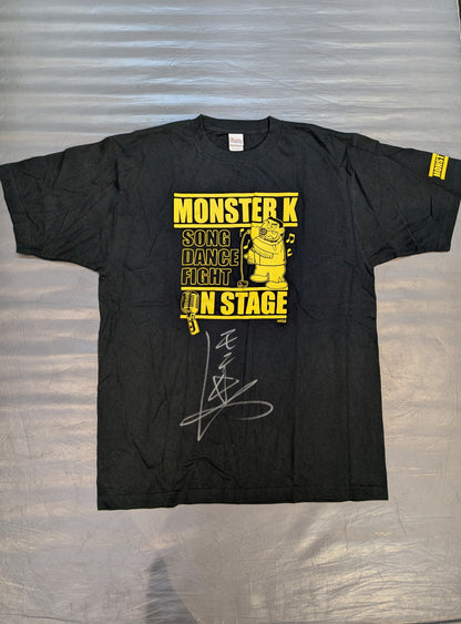 【hand signed autograph】 Monster K (Toshiaki Kawada) "SONG DANCE FIGHT" T-shirt