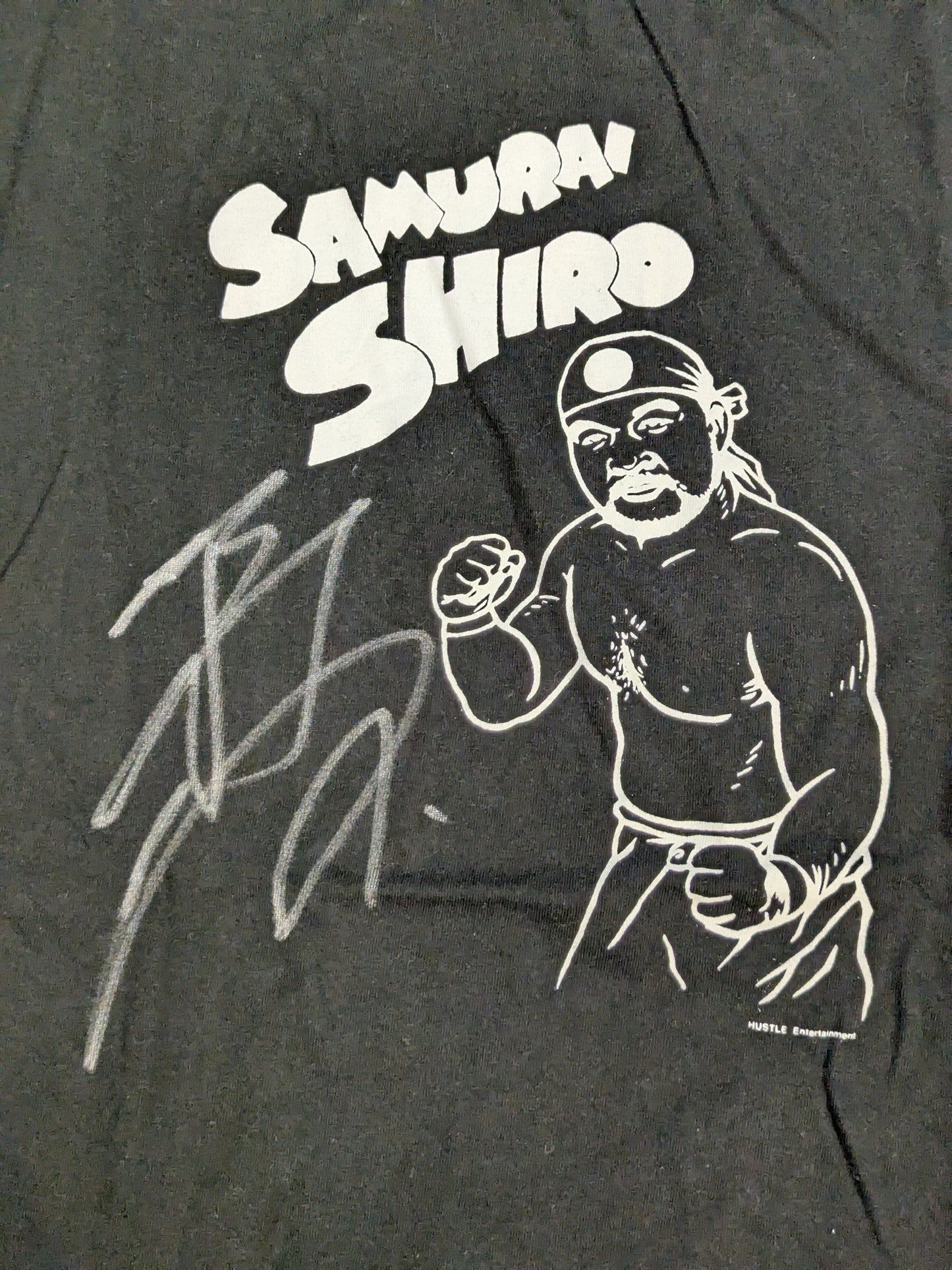 [Shiro Koshinaka  hand signed autograph ] Samurai Shiro (Shiro Koshinaka) Illustration T-shirt
