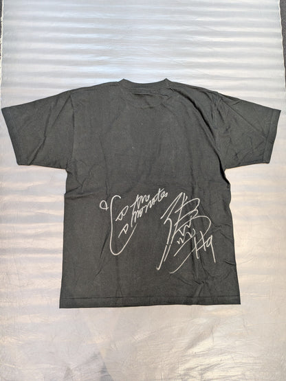 [2 fighters hand signed autograph ] HUSTLE MANIA 2008 "FAMILY WARS" Picture T-Shirt