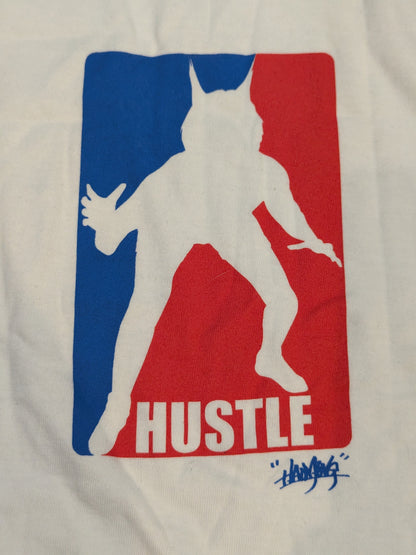 [\(^o^)/ Chie & KUSHIDA 2 hand signed autographs] \(^o^)/ Chie 'Hustle' Silhouette T-shirt