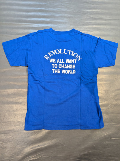 天龍源一郎＆阿修羅・原「REVOLUTION」Tシャツ①(ブルー×ホワイト)