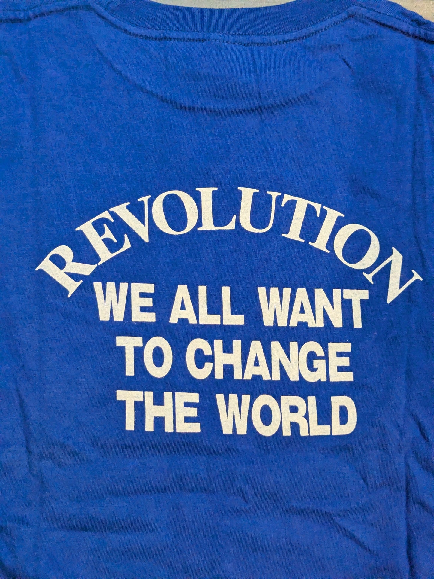 天龍源一郎＆阿修羅・原「REVOLUTION」Tシャツ①(ブルー×ホワイト)