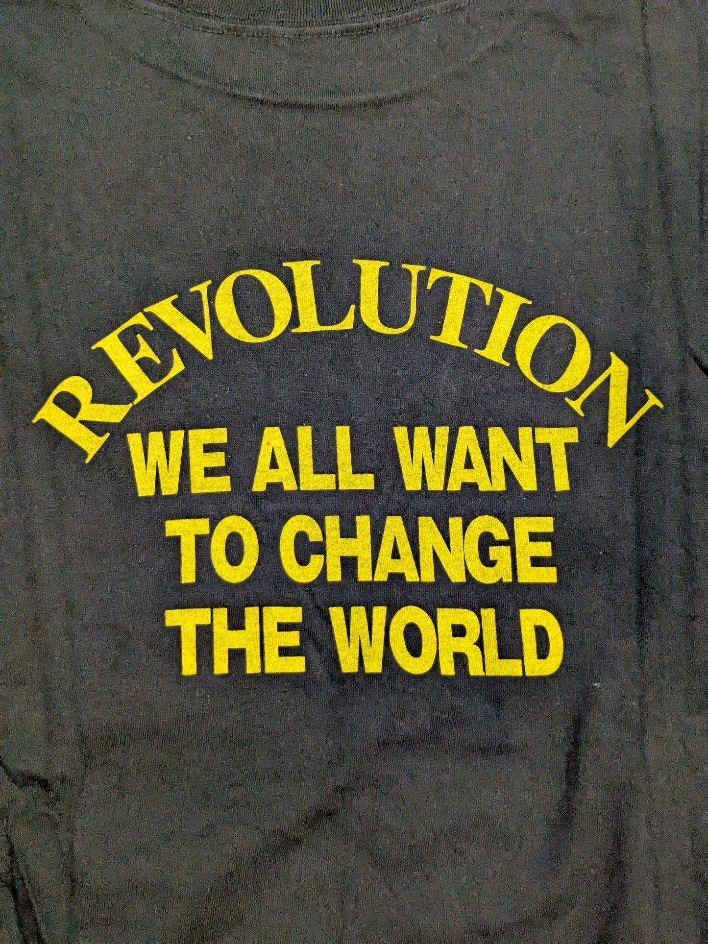 天龍源一郎＆阿修羅・原「REVOLUTION」Tシャツ②(ブラック×イエロー)