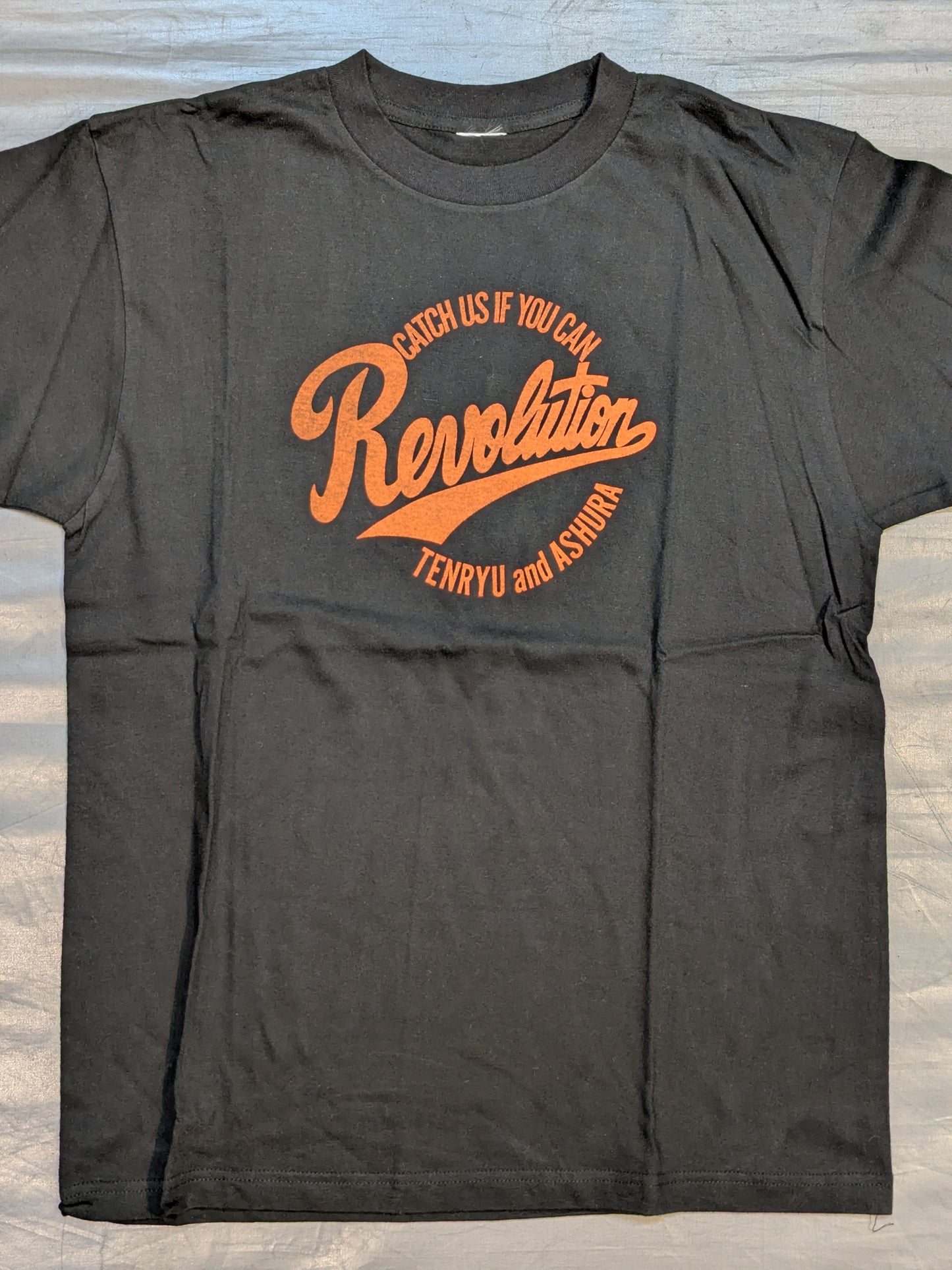 Tenryu Genichiro  & Ashura Hara 'Revolution' T-shirt (Black × Orange)