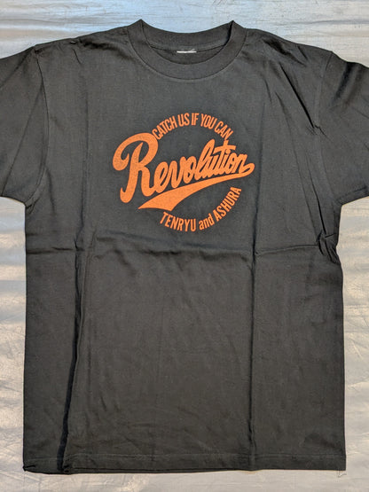Tenryu Genichiro  & Ashura Hara 'Revolution' T-shirt (Black × Orange)