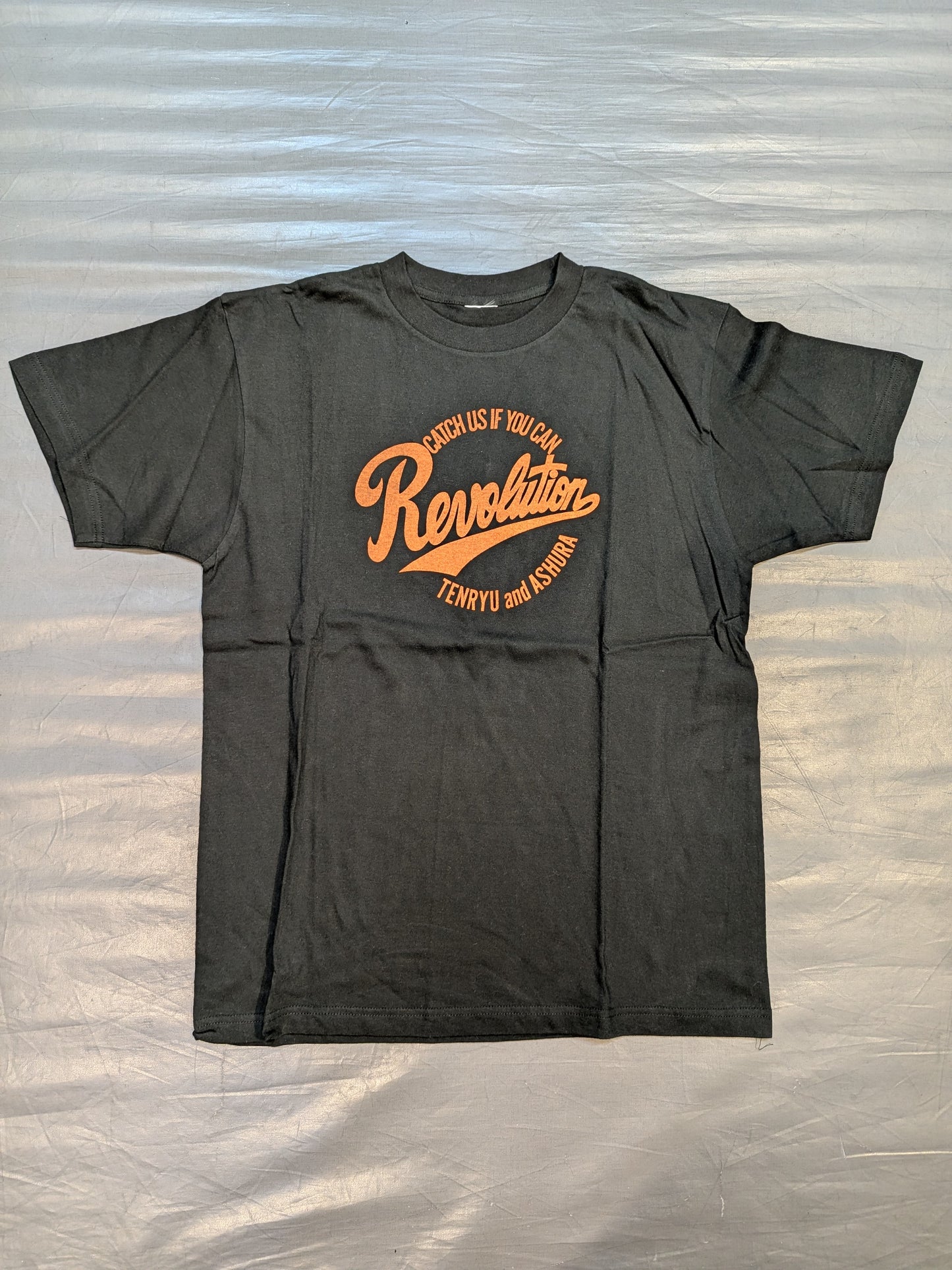 Tenryu Genichiro  & Ashura Hara 'Revolution' T-shirt (Black × Orange)