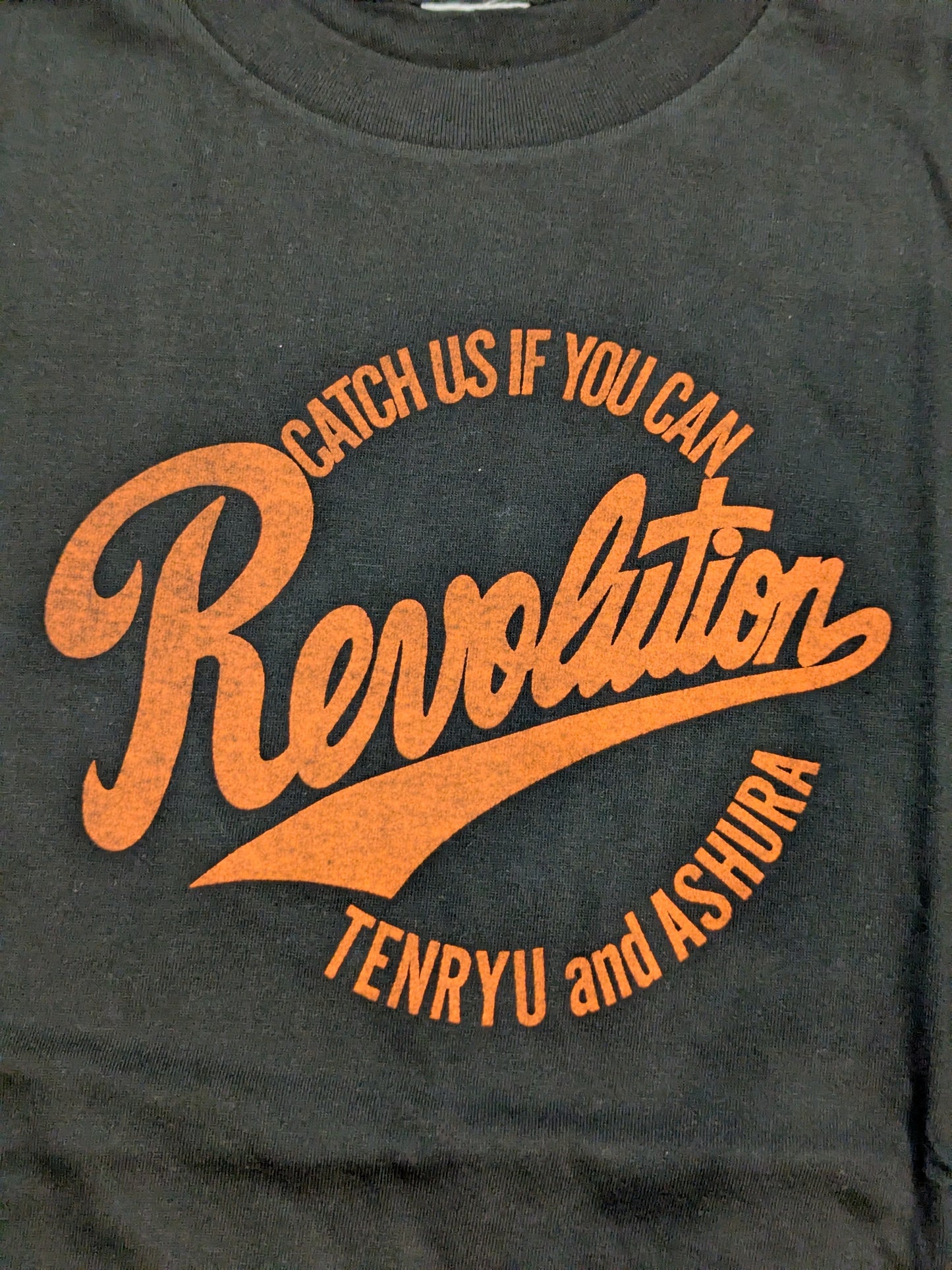 Tenryu Genichiro  & Ashura Hara 'Revolution' T-shirt (Black × Orange)