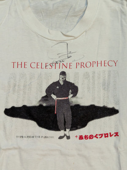 【hand signed autograph】 The Great Sasuke "THE CELESTINE PROPHECY" Picture T-Shirt