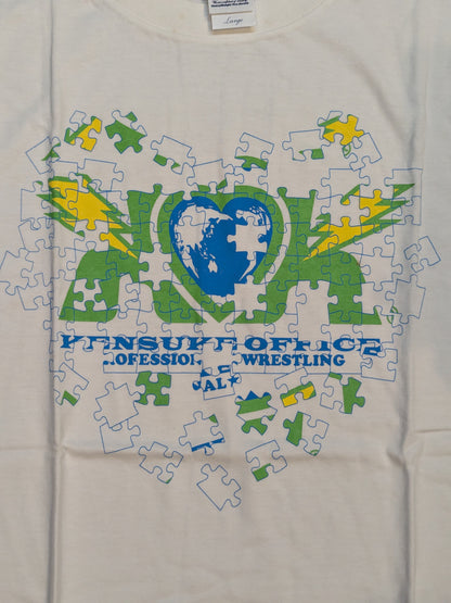 Kensuke OFFICE Jigsaw Puzzle Pattern Logo T-Shirt
