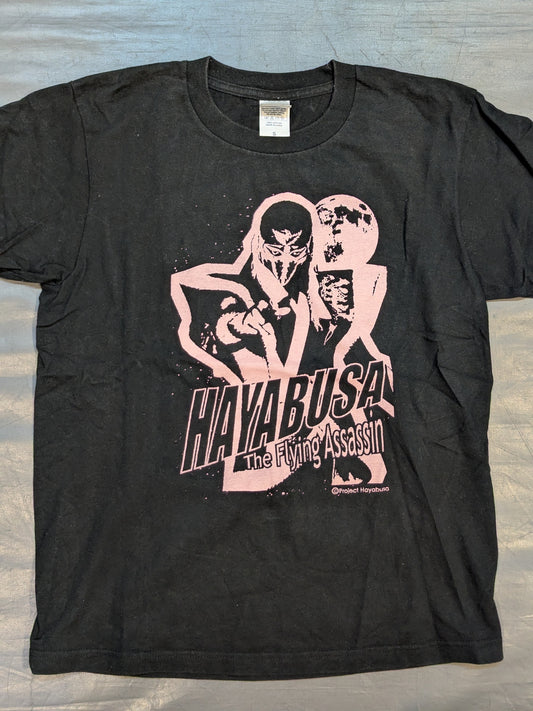 ハヤブサ「The Flying Assassin」Tシャツ(ブラック×ピンク)