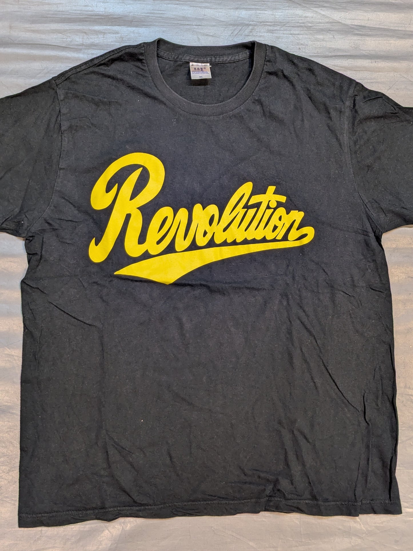 Tenryu Genichiro  "Revolution" T-shirt (1) (Black× Yellow)