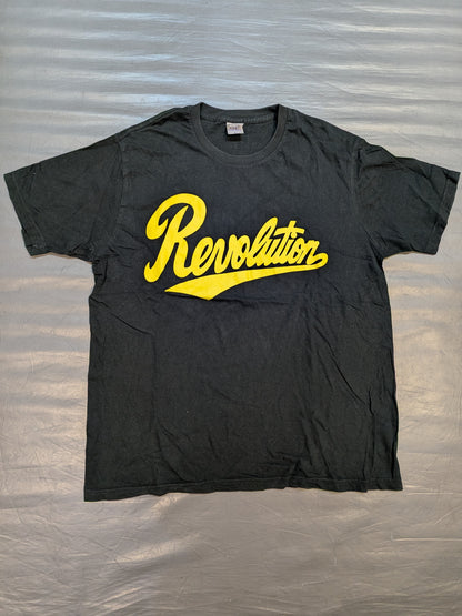 Tenryu Genichiro  "Revolution" T-shirt (1) (Black× Yellow)