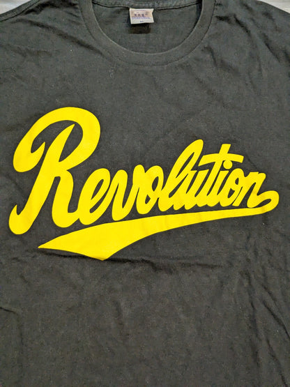 Tenryu Genichiro  "Revolution" T-shirt (1) (Black× Yellow)